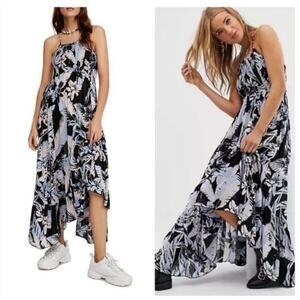 Free People Heat Wave Printed Maxi Slip Dress Size Large NWT
